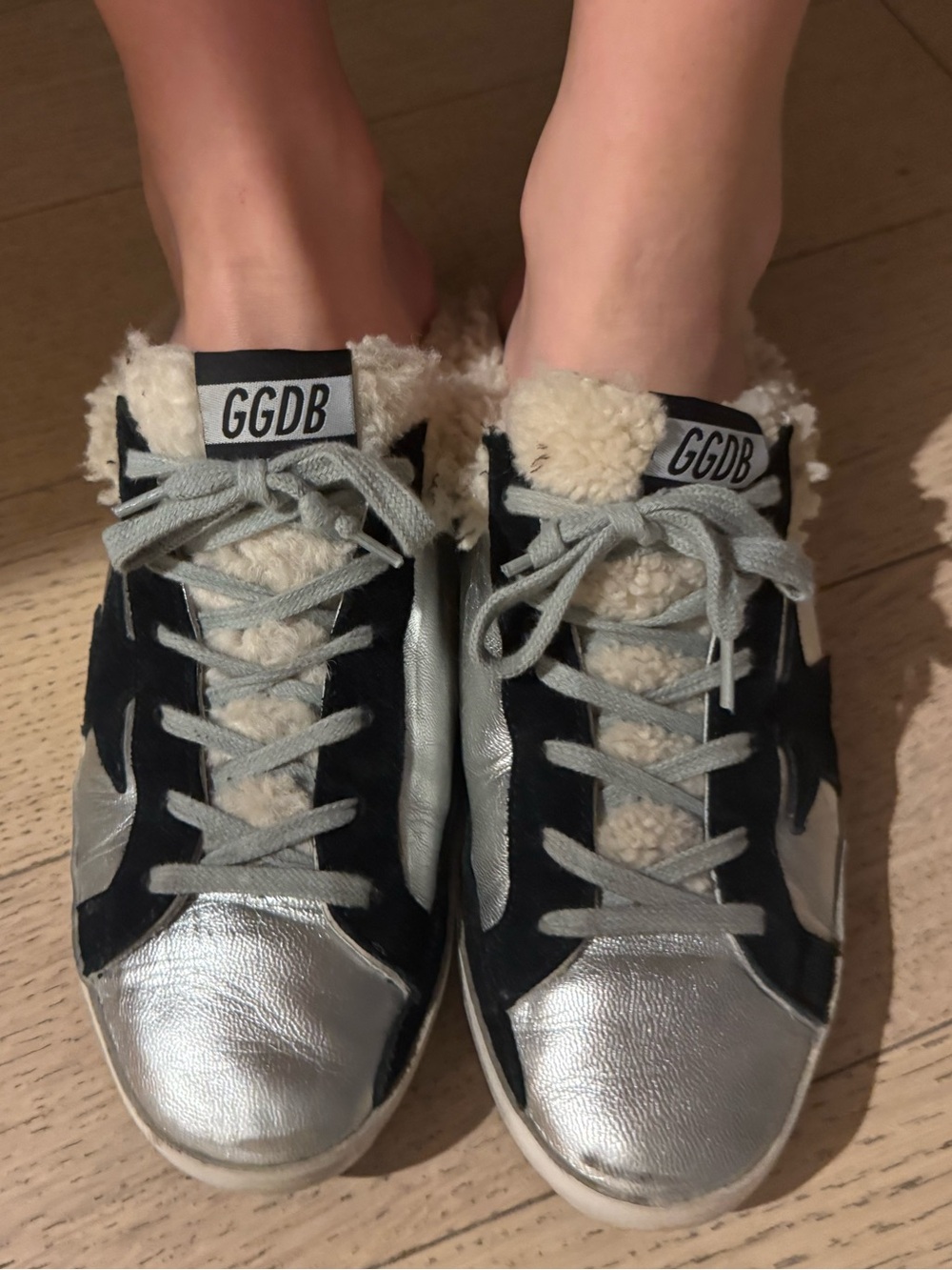 Golden Goose Sabot Shearling Lined Slippers